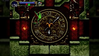 Castlevania: Symphony of the NightDer Schacht am oberen Bildrand ist zunächst unerreichbar. Die Fledermaus-Verwandlung ist die Lösung – Alucard fliegt nun einfach zum Ausgang.