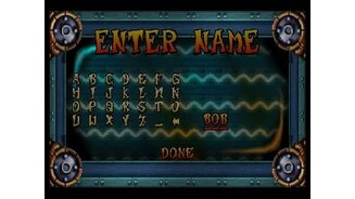 Upon beating a previously set time achievement in time trial mode, you get to enter your three letter name.