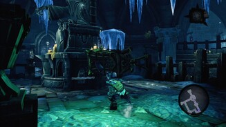 Darksiders 2 - Arguls GrabIm ersten Dungeon gibt es auch wieder ein Rätsel, bei dem ihr einer Statue eine Laterne in die Hand drücken müsst. Wer das Hauptspiel gezockt hat, erinnert sich.