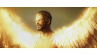 [03] Ikarus trägt das Gesicht von Adam Jensen, dem Protagonisten von Deus Ex: Human Revolution. Adam träumt diesen Flug – ein Alptraum.