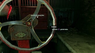 Dishonored: Definitive EditionIn den detaillierten Arealen gibt es einige interaktive Elemente wie dieses Rad.