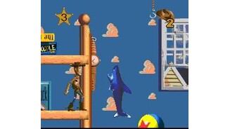 You take damage if you touch those blue sharks