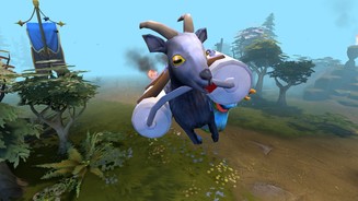 Dota 2Screenshots von der Ziege aus Goat Simulator als neuer Kurier