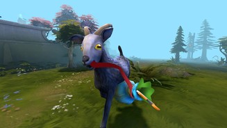 Dota 2Screenshots von der Ziege aus Goat Simulator als neuer Kurier
