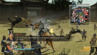 Dynasty Warriors 8: Xtreme Legends – Complete EditionJederzeit können wir ein Pferd rufen, um weite Distanzen rasch zurückzulegen. Der Gaul steuert sich jedoch reichlich hakelig.