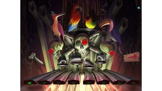 FetchPianist der Karibik light: Wir spielen auf blinkenden Holztasten Töne nach.