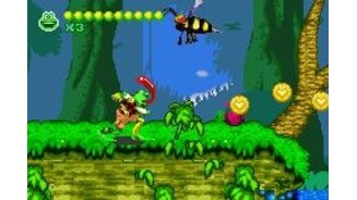 Frogger has a great weapon at his disposal.... his tongue!