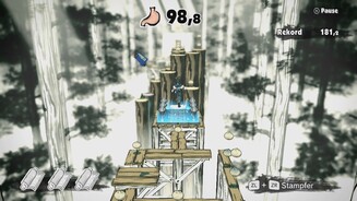 Game + WarioAuch in »Kung Fu« kommt die Bewegungserkennung des Controllers zum Einsatz. Der spielerische Anspruch hält sich aber in Grenzen.