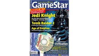 GameStar 121997Jedi Knight-Mega-Test mit allem über Endgegner, die Macht und die Hardwareanforderungen. Außerdem: Previews zu NBA 98 Live, Monkey Island 3, Gex 2 und Anno 1602 und Tomb Raider 2, Age of Empires, Dungeon Keeper, Sid Meiers Gettysburg, Virtual Pool und Myth.