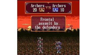Archers attacking head on - you can also attack from the rear or the flanks