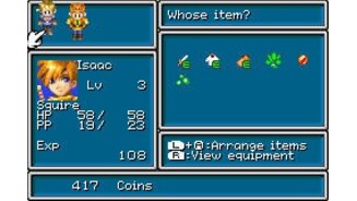 Should I use that Herb? Select your Items on this screen..