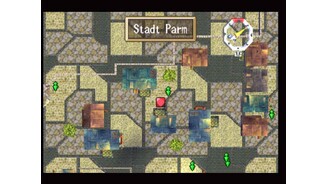 Press the select button to view the cities and the dungeons as a map