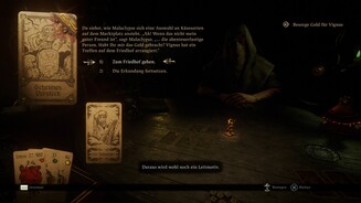 Hand of Fate 2Oft können wir uns per Dialogoption entscheiden, wie wir weiter vorgehen wollen.