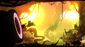 Badland: Game of the Year EditionZu Beginn werden wir aus diesem Rohr gespuckt. Sind wir obdachlos? Hat unsere Mutter uns rausgeworfen? Wir wissen es nicht.