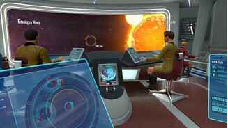 Star Trek: Bridge CrewVom Kapitänssessel aus schauen wir der Crew über die Schulter, in diesem Fall werden die Kameraden von der KI gesteuert.