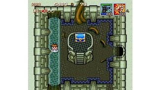 The treasure chest can be clearly seen from the water