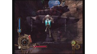 Kelly using her booster to reach a higher platform