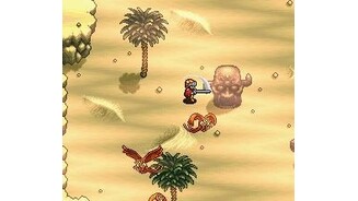 Hitting an innocent giant head in frustration