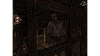 Hellraid: The Escape Gruselige Mitinsassen wollen uns in Hellraid: The Escape meist direkt ans Leder. Dieser in Ketten gelegte Herr vegetiert allerdings nur vor sich hin und wird mittels Zauber besessen, um ein Rätsel zu lösen.