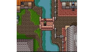 Crossing a bridge to the western part of the city