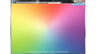 Internet Explorer 9 Beta: Microsoft-IE9-Testdrive Psychedelic Wheel mit rotierenden Farben