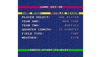 Game Setup Interface