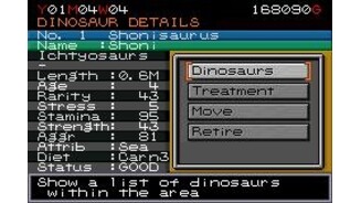 View your dinosaurs statistics to see how their health is