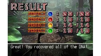 After you complete a stage, you get to see if you got all the DNA pieces or not