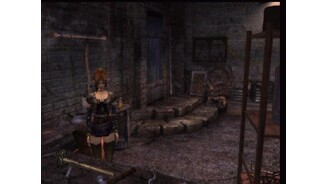 Koudelka finds a hammer. Quite a weapon, especially when it is a vital one: it heals the same amount of HP it takes from the opponent