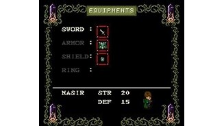 Equipment screen