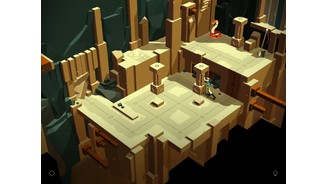 Lara Croft GOSäulen sind zum Schieben da: Mit den Steinblöcken beschwert man Bodenplatten oder baut sich begehbare Plattformen.