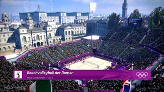 London 2012... und hier Horse Guards Parade, wo etwa die Beachvolleyball-Partien ausgetragen wrden.