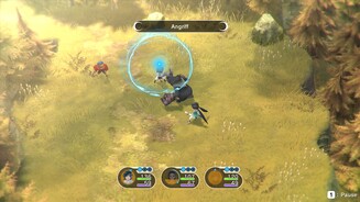 Lost SphearWenn dieser blaue Kreis erscheint, müsst ihr rechtzeitig den Aktionsknopf drücken, um eine stärkere Variante eurer Attacke loszulassen.