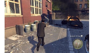 Mafia 2 - PhysX-EffekteNach einer Schießerei ist das Schlachtfeld übersät mit Splittern und Trümmern.