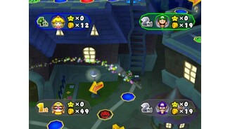 Luigi rides a broom...