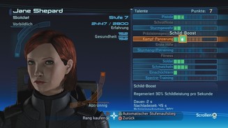 Mass Effect 3- PS3-VersionFür gesammelte Erfahrungspunkte leveln wir Shepard und auch alle anderen Crewmitglieder nach unseren Bedürfnissen auf.
