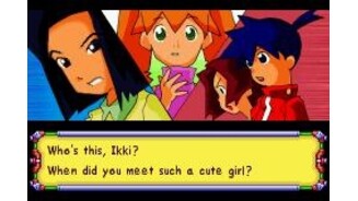 Everyone meets! From the left, you have Koji with his sister Karin in the center. Then you have Erika and you on the right (you think Karin is cute, btw)