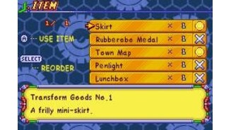 The Item list shows any items you have