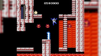 Mega ManEin Feuer-Level darf nicht fehlen. Darin hilft - na klar - der Eisstrahler des Iceman. Damit lassen sich sogar gefährliche Feuer-Säulen einfrieren.