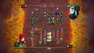 Might + Magic: Clash of Heroes HDInsgesamt gibt es fünf verschiedene Einheitensets. Hier sehen Sie die Truppen der Untoten und die der Dämonen.