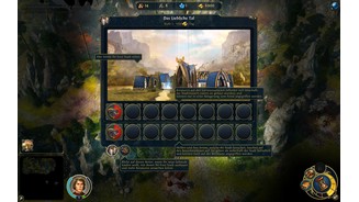 Might + Magic: Heroes 6Den Start-Stadtbildschirm können wir getrost überspringen. Die wichtigen Aktionen finden unter anderen Reitern statt.