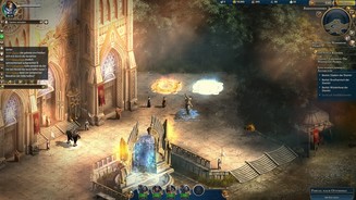 Might + Magic: Heroes OnlineDie begehbaren Städte auf der Landkarte dienen als Hubs, hier warten Portale, Händler und Questgeber.