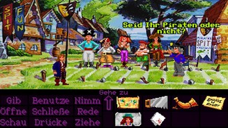 Monkey Island 2: LeChucks Revenge (1991)LeChuck kehrt als Zombie zurück, und Guybrush muss auf mehreren Inseln gleichzeitig Kartenteile für den Weg zum legendären Schatz Big Whoop finden. Dieser entpuppt sich als höllischer Familien-Freizeitpark, in dem LeChuck Guybrush mittels einer Illusion gefangen halten kann. Einziger Serienteil ohne Beleidigungsduell, dafür mit einem Weitspuckwettbewerb.