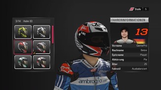 MotoGP 2013Mit gewonnenen Rennen schalten wir uns kosmetische Objekte, wie Helme, für unseren Avatar frei.