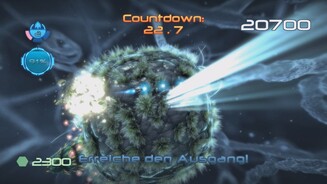 Nano Assault NeoHabt ihr mindestens 90 Prozent der Gegner auf einer Zelle eliminiert, öffnet sich der Ausgang.