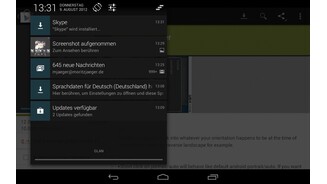 Die neue Benachrichtigungszentrale von Android 4.1 ist eine deutliche Verbesserung.