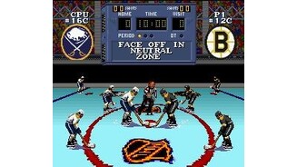 The referees about to drop the puck: lets get it on!