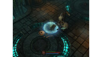 Orc: VengeanceEin Eis-Angriff lässt ein paar Skelette zu Staub und Knochen zerfallen.