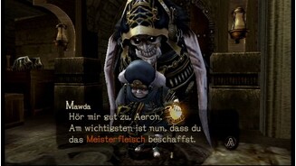 Pandoras TowerDie runzlige Mawda bietet jederzeit kostenlose Infos und kostenpflichtige Gegenstände und Waffen.