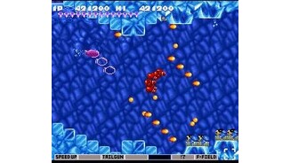 Twinbee swims underwater unleashing many boxing glove punches!
